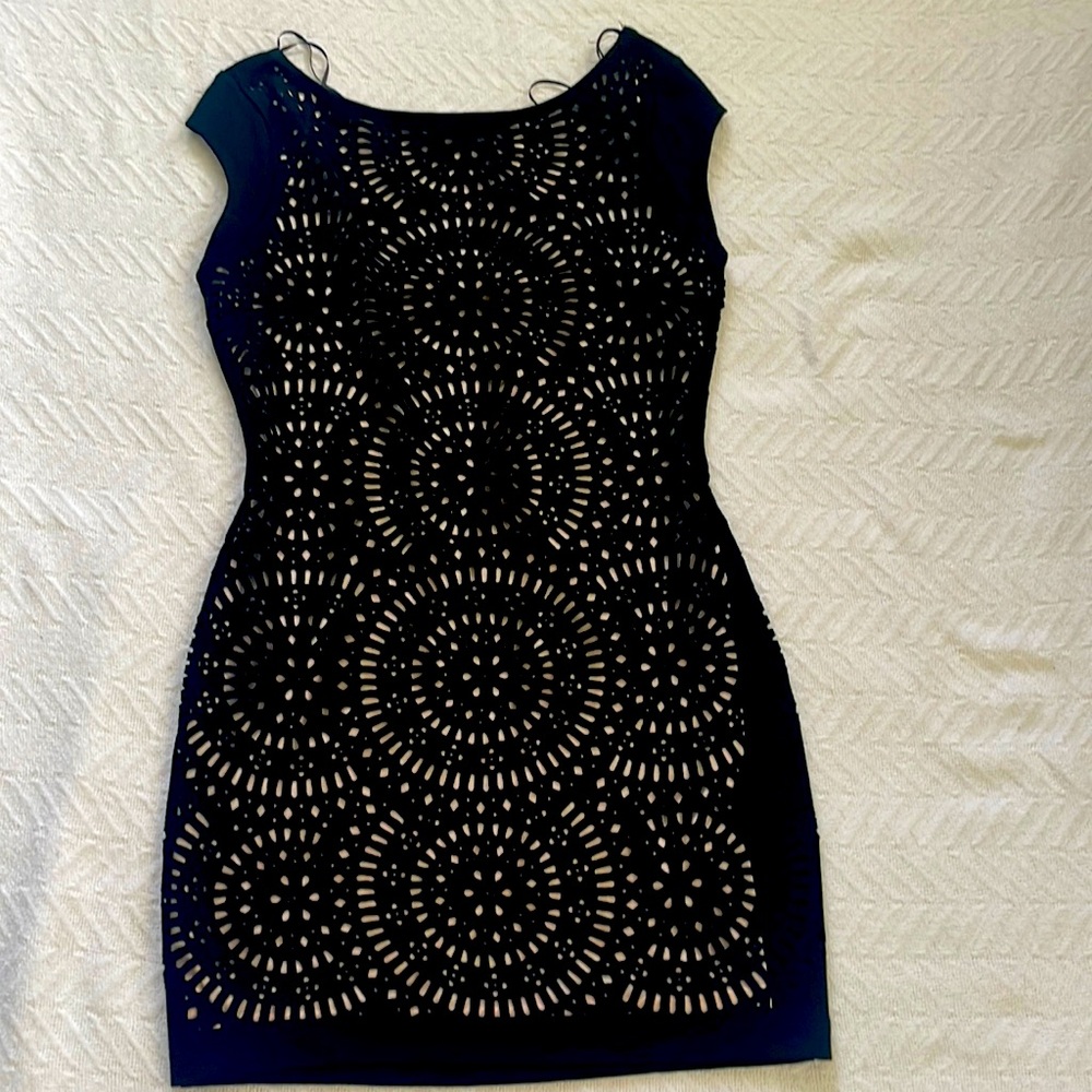 Zara Little Black Dress. Perforated style with light cream breathable lining